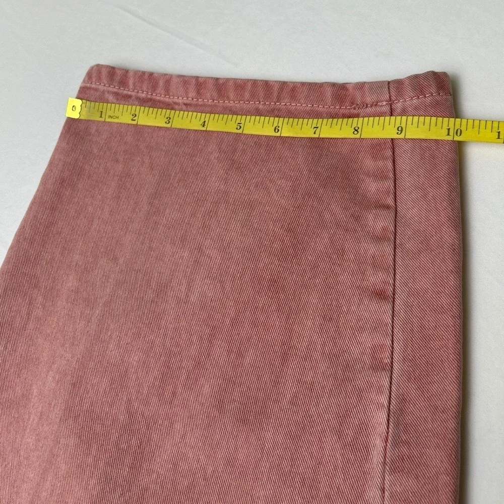 HiRisk Womens High Rise Pleated Wide Leg Cargo Pants Size M/10 Mauve Pink